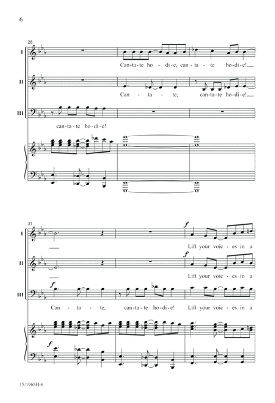 Cantate Hodie! (Sing Today) SSA scores gallery preview page 7