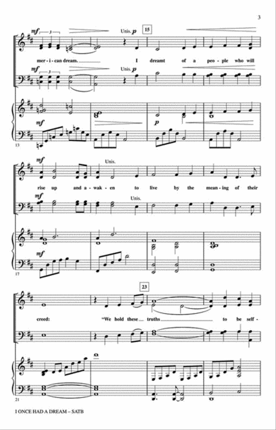 I Once Had a Dream 4-Part scores gallery preview page 3