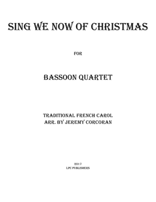 Book cover for Sing We Now of Christmas for Bassoon Quartet