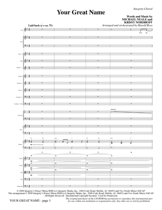 Your Great Name - Full Score