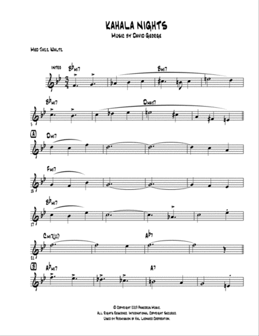 Kahala Nights Jazz Ensemble scores gallery preview page 1