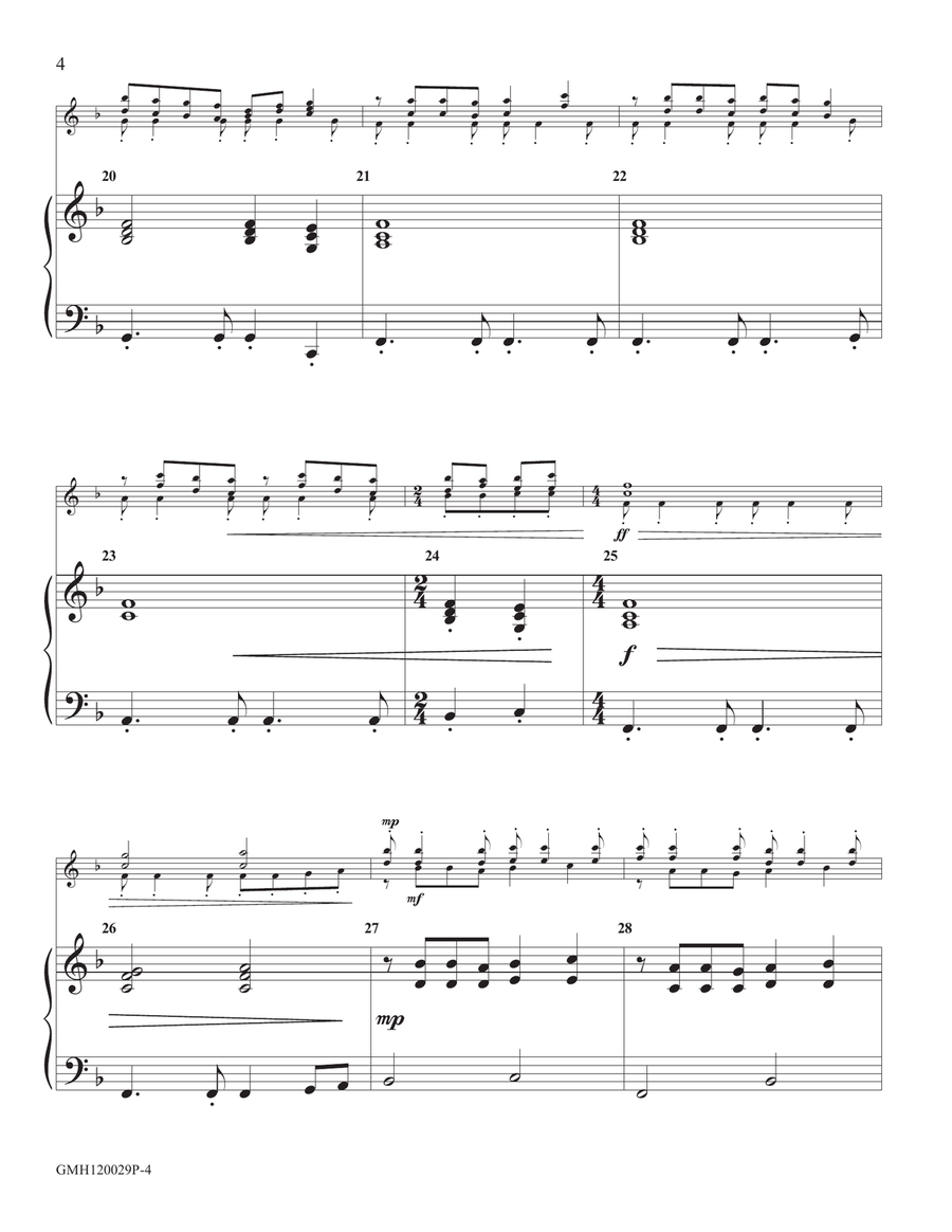 Rejoice and Be Glad (piano accompaniment to 12 handbell version) Handbell Choir scores gallery preview page 4