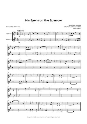 Book cover for His Eye Is on the Sparrow (Violin Duet)