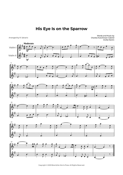 His Eye Is on the Sparrow (Violin Duet) image number null