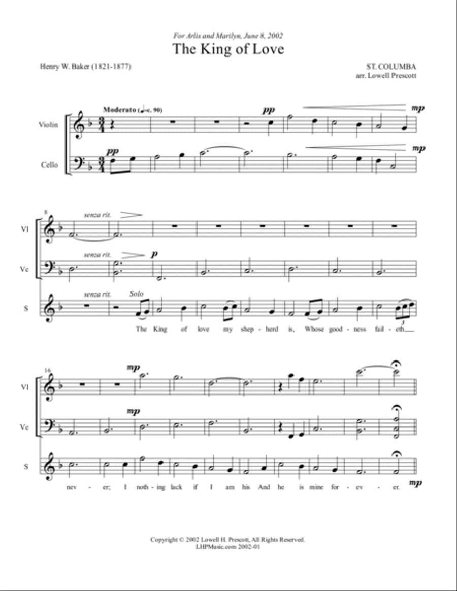 The King of Love 4-Part scores gallery preview page 2