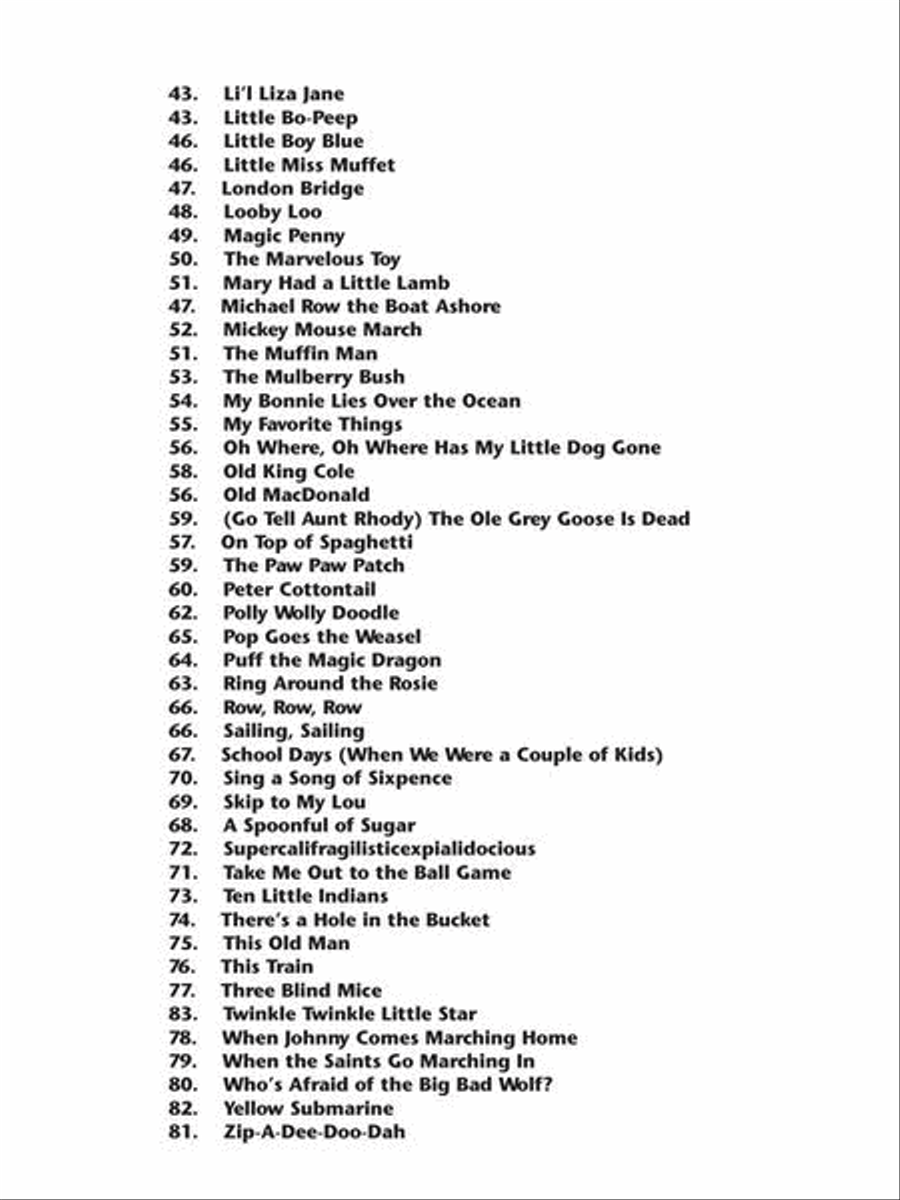 The Big Book Of Children's Songs - Easy Guitar Easy Guitar scores gallery preview page 5