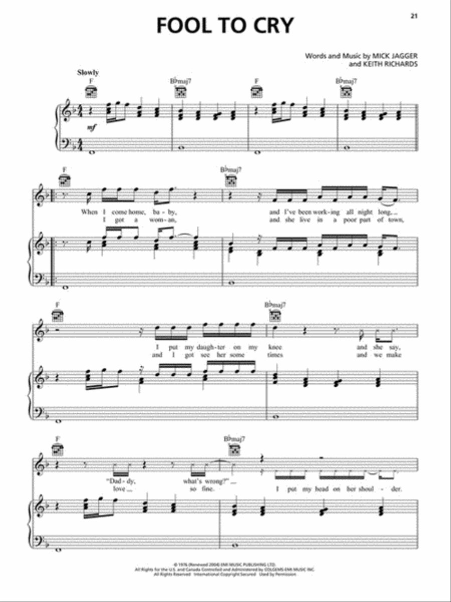 The Rolling Stones – Sheet Music Anthology Piano, Vocal, Guitar scores gallery preview page 4