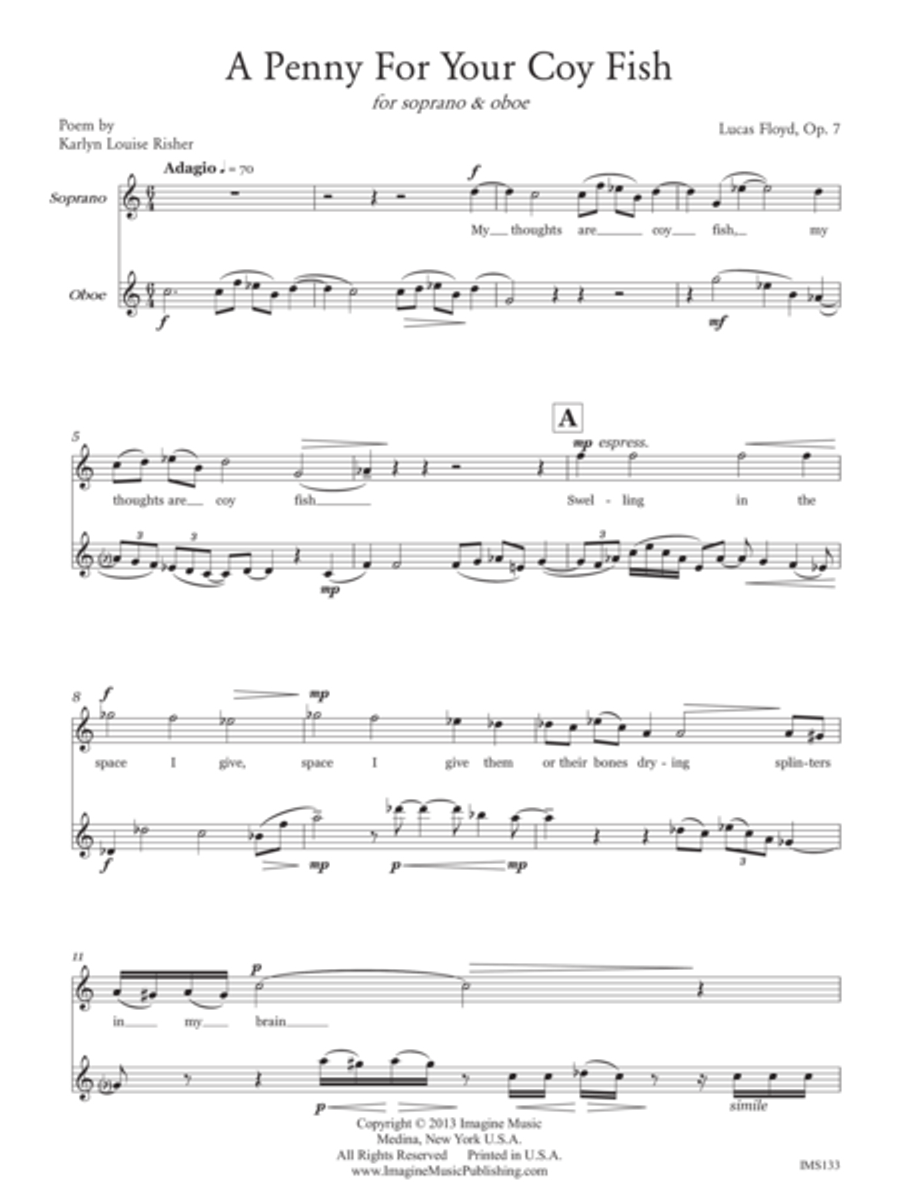 A Penny for Your Coyfish Soprano Voice scores gallery preview page 2