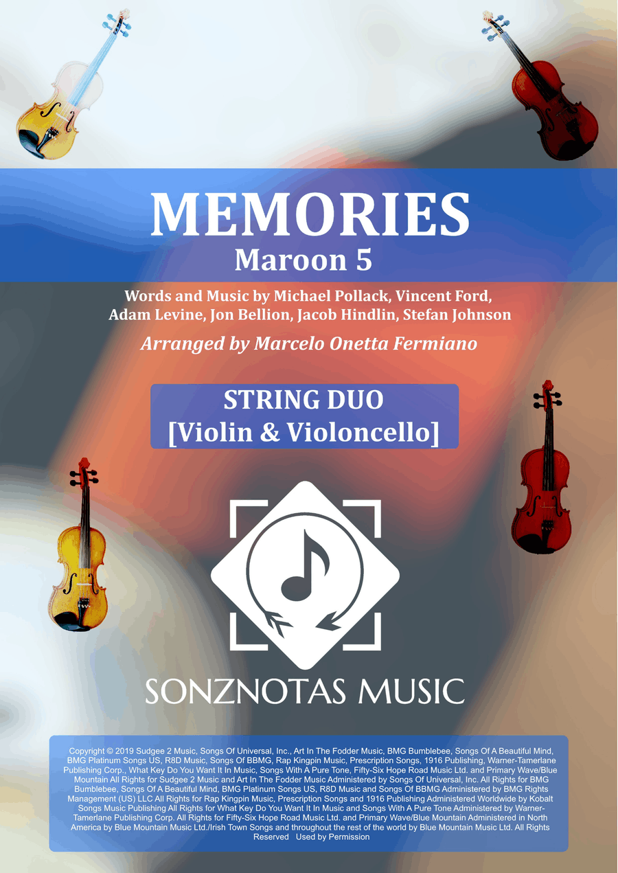 Memories String Duet scores gallery preview page 1
