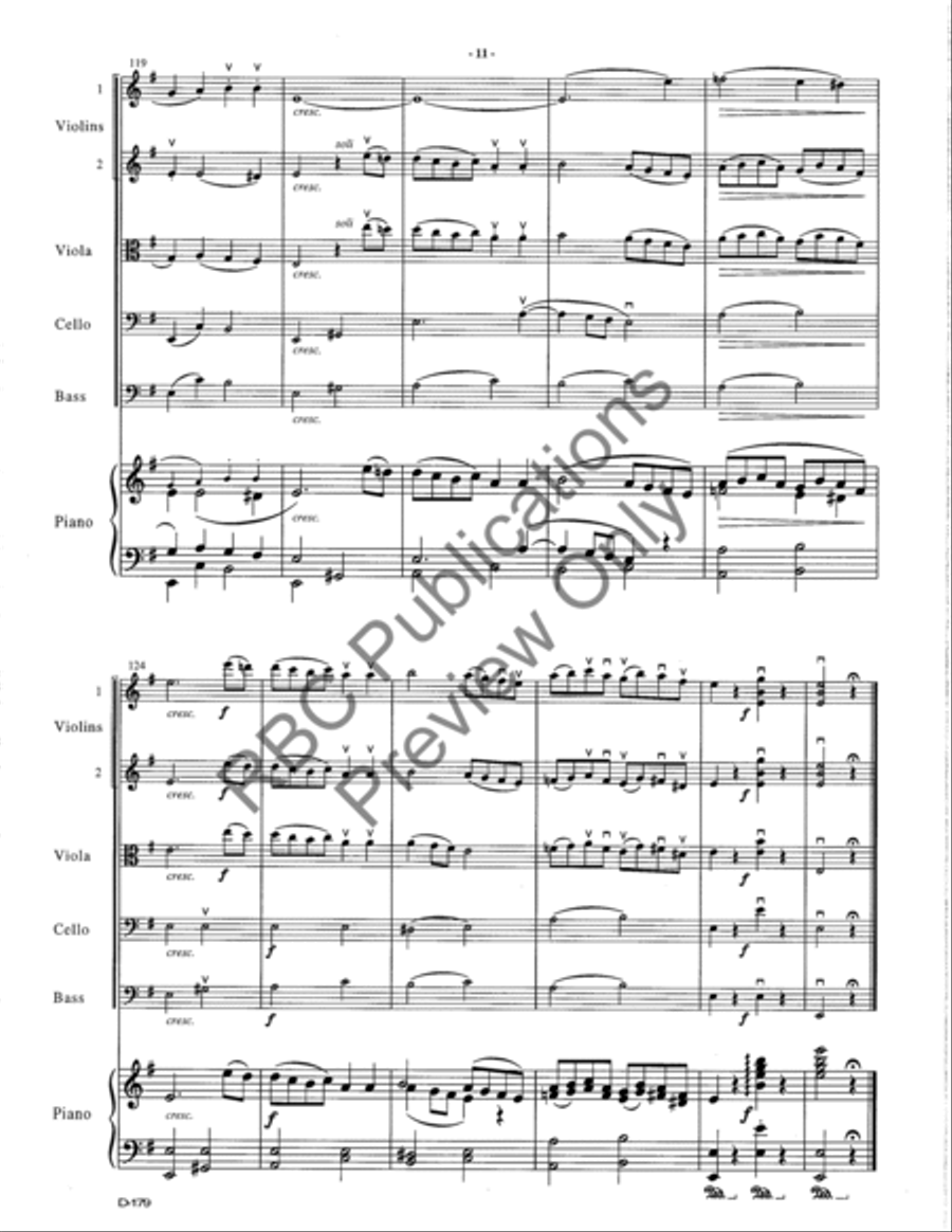 Allegro From Sonata In E Minor K305 String Orchestra scores gallery preview page 14
