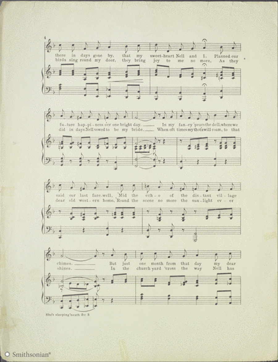 She's Sleeping Neath Oregon's Tall Pines Piano, Vocal scores gallery preview page 3