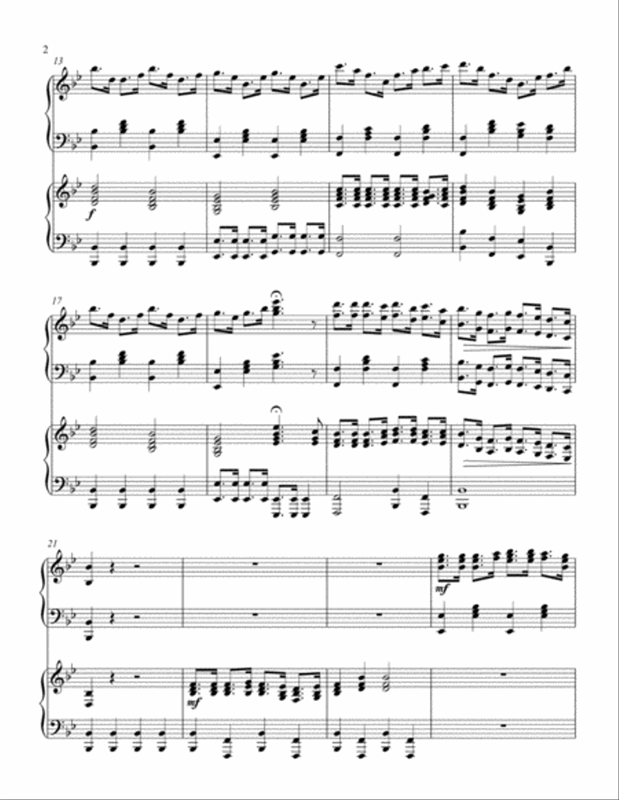 Leaning On God's Promises (2 piano duet) 2 Pianos, 4-Hands scores gallery preview page 3