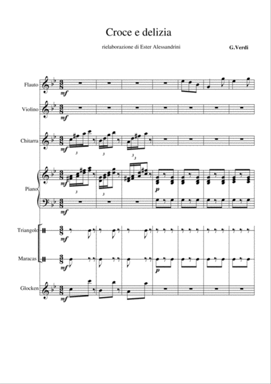 Traviata: Croce e delizia Small Ensemble scores gallery preview page 1