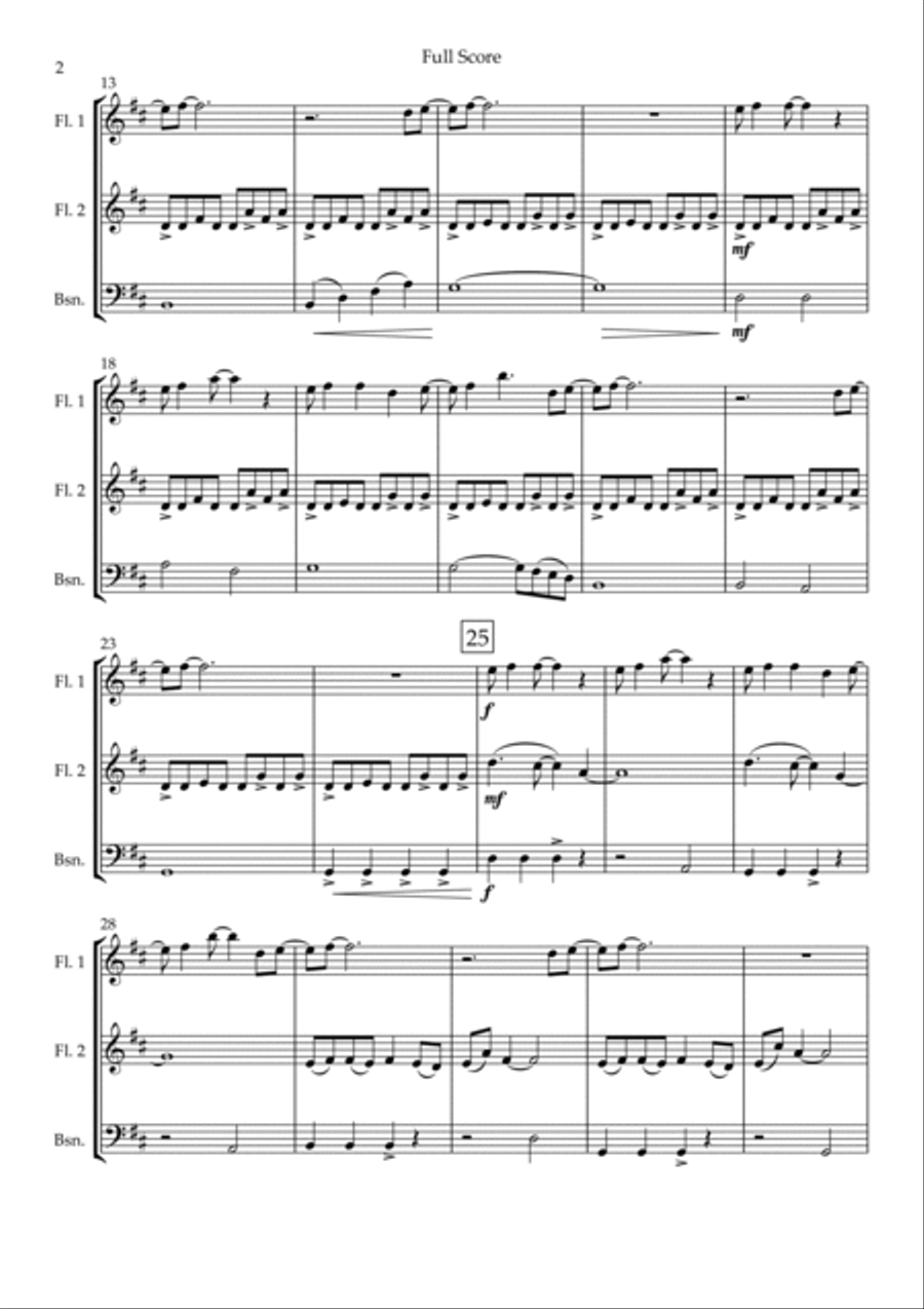 Without You Without You Woodwind Trio scores gallery preview page 2