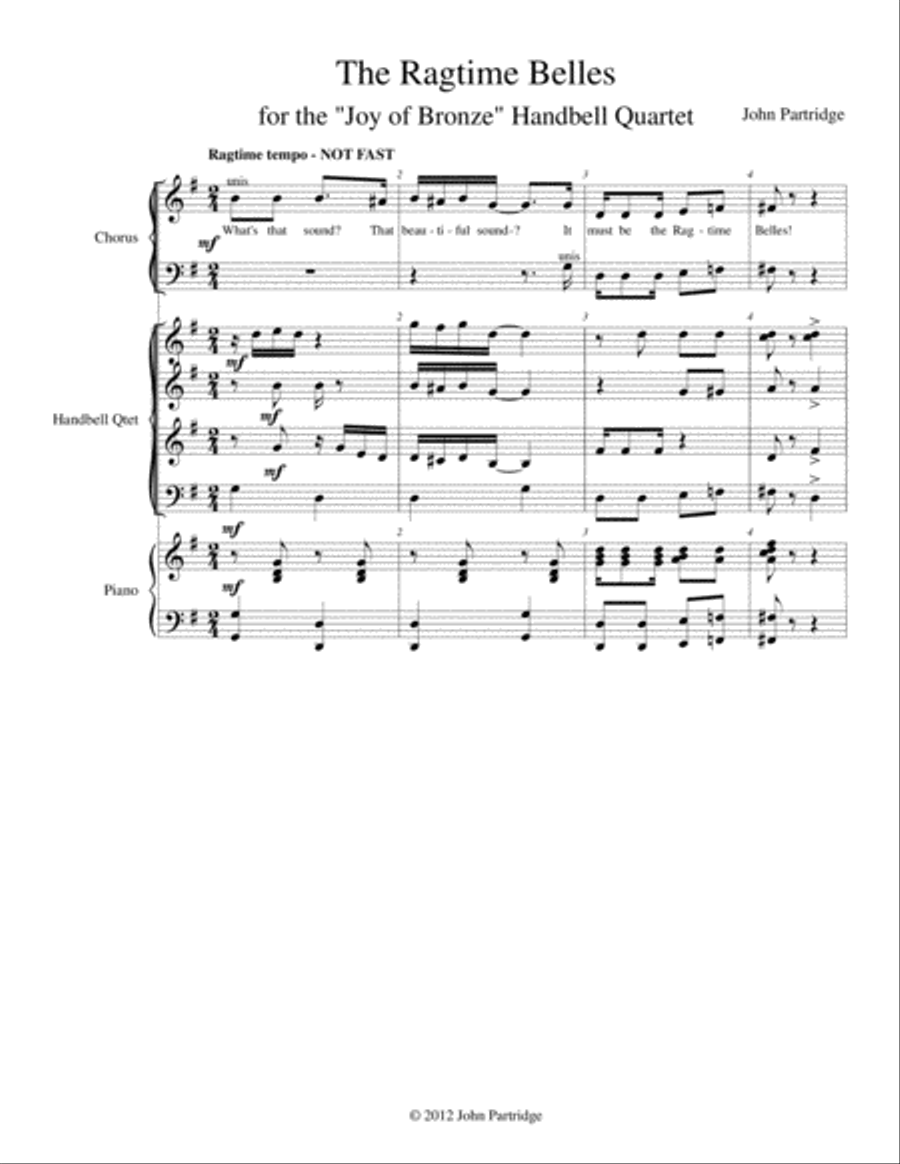 The Ragtime Belles - score 4-Part scores gallery preview page 1