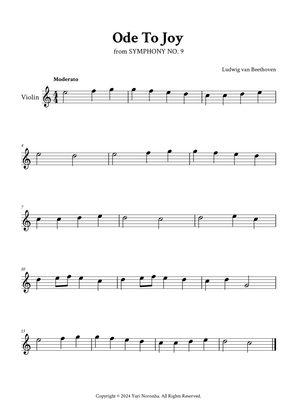 Ode To Joy - Easy Violin in C
