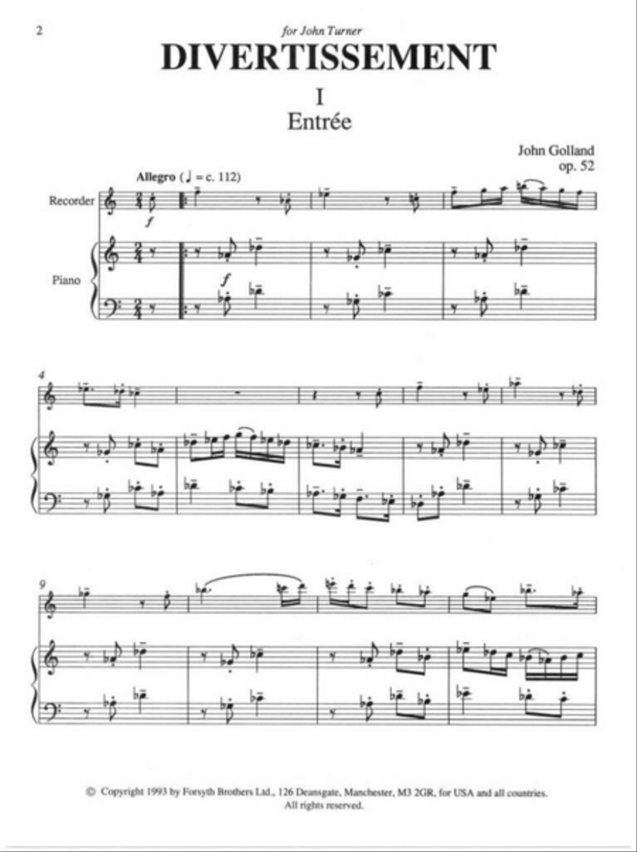 Divertissement Alto Recorder scores gallery preview page 2