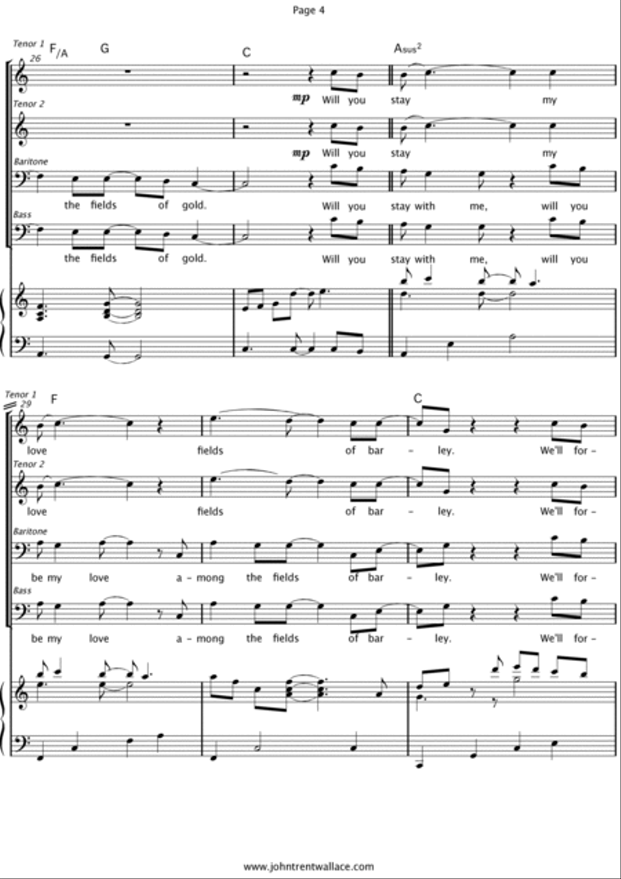Fields Of Gold Fields Of Gold TTBB scores gallery preview page 4
