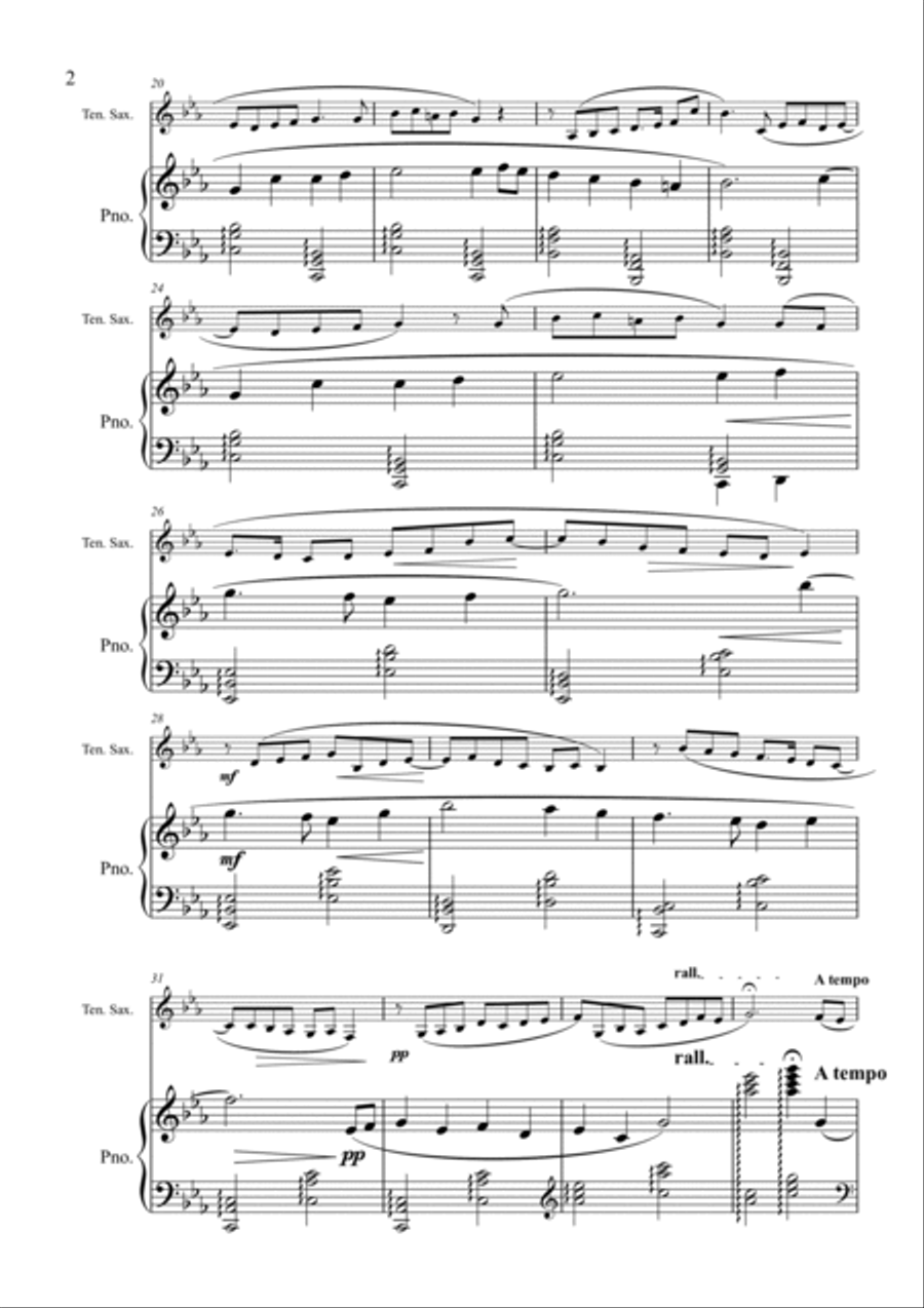 Burns Songs - Set 1 - Tenor Saxophone & Piano - TK Murray Tenor Saxophone scores gallery preview page 2