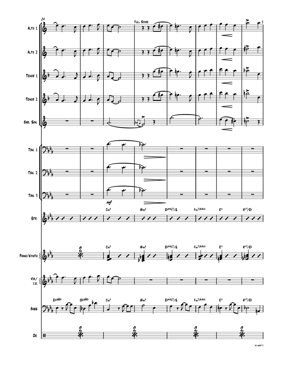 Oh, What A Beautiful Mornin' Jazz Ensemble scores gallery preview page 5