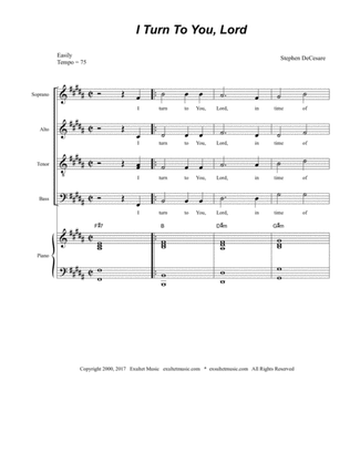 I Turn To You, Lord (Solo with SATB)