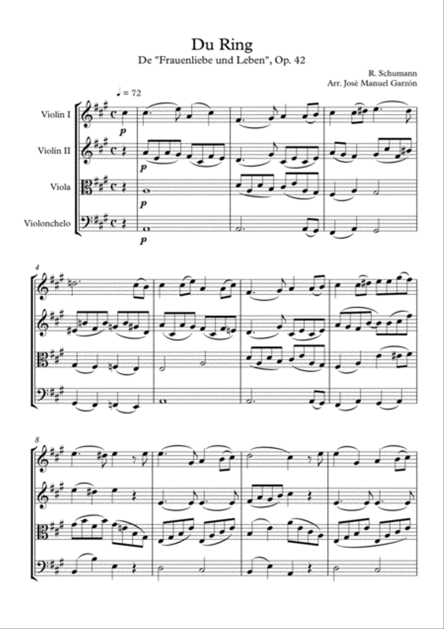 Du Ring Du Ring String Quartet scores gallery preview page 1