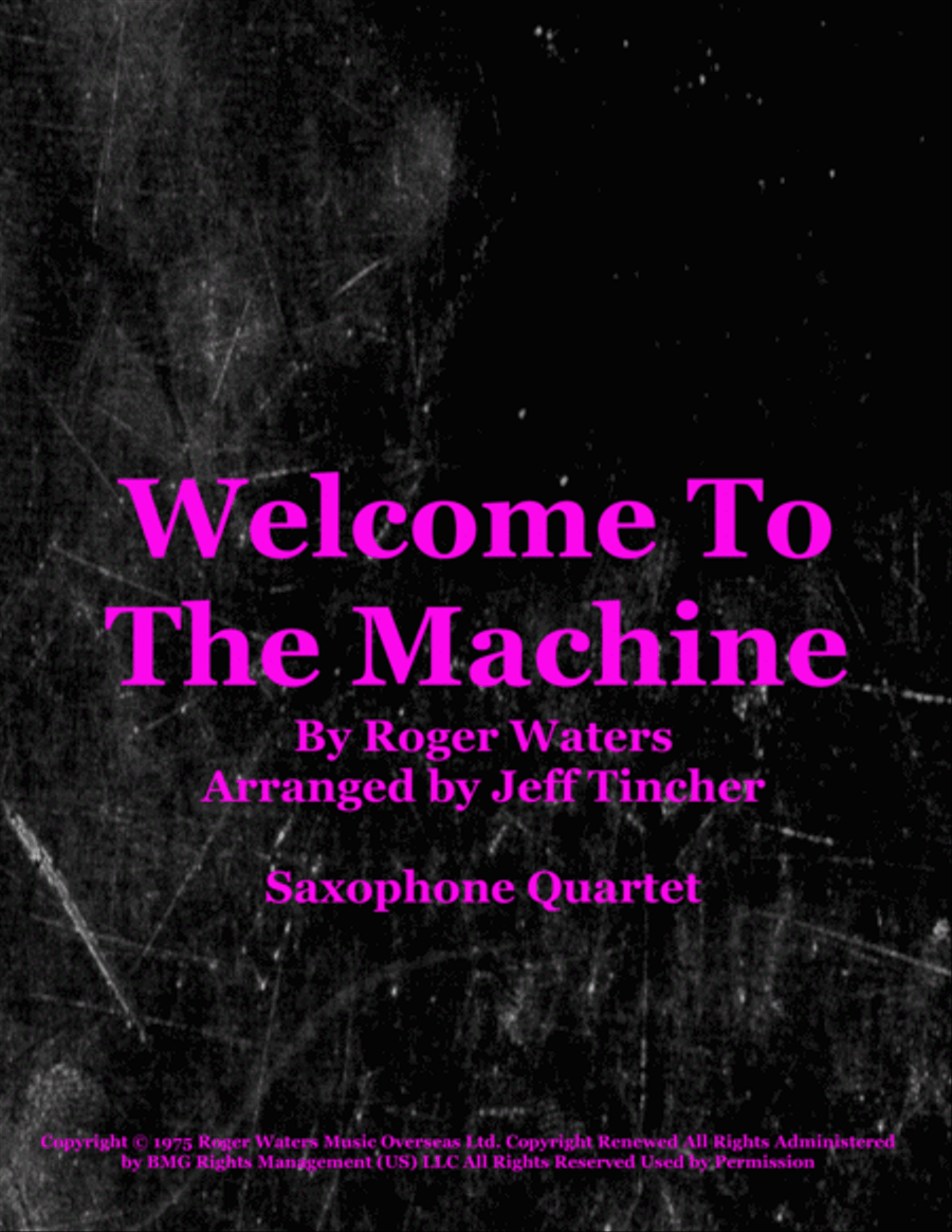 Welcome To The Machine Woodwind Quartet scores gallery preview page 1