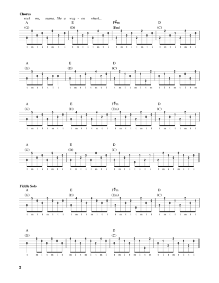 Wagon Wheel Banjo scores gallery preview page 2