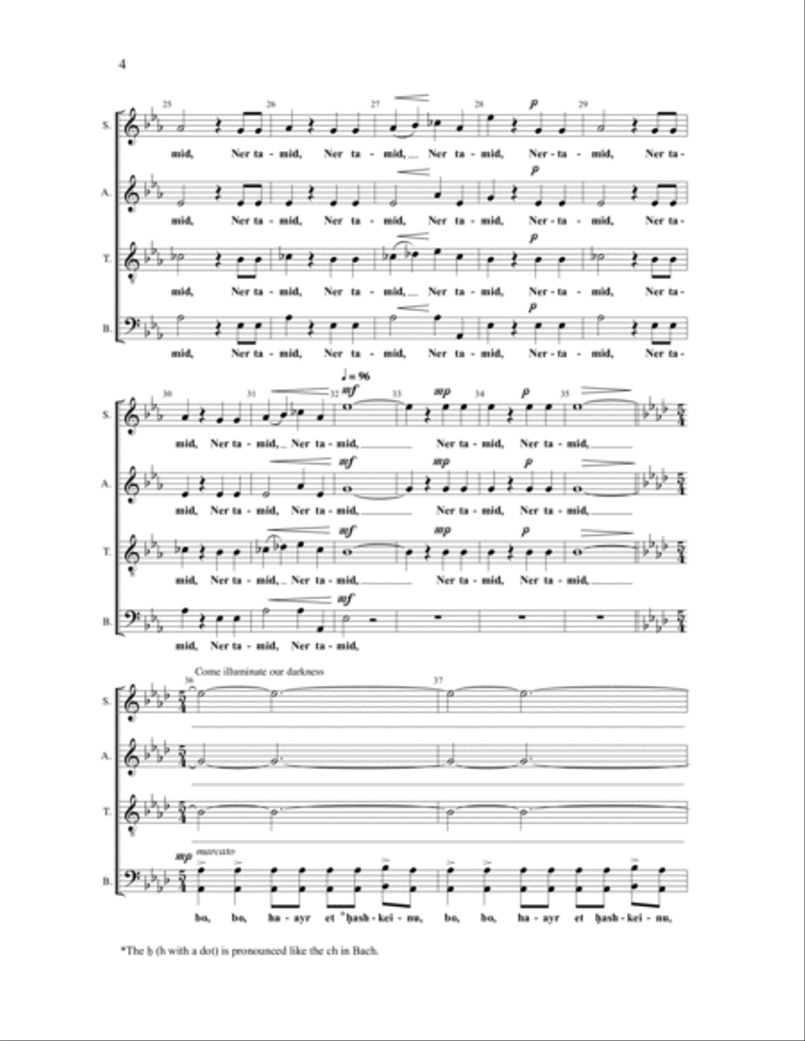 Adoni Or HaOlam 4-Part scores gallery preview page 3