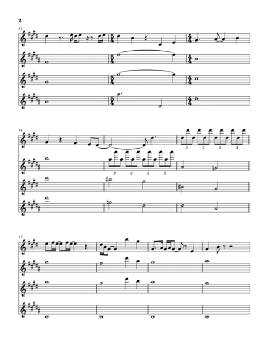 Pure Imagination Saxophone Quartet scores gallery preview page 3