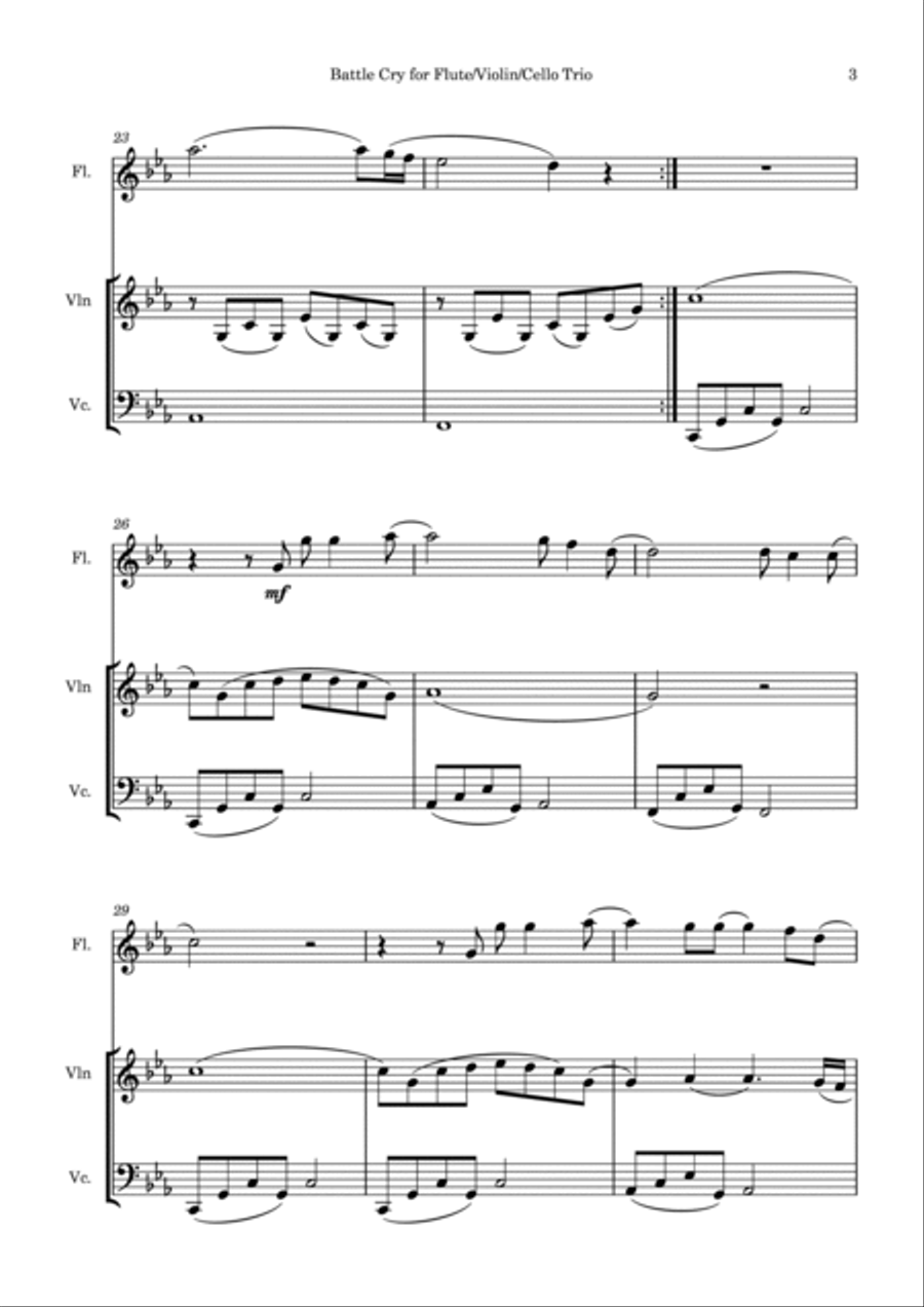 Battle Cry Flute scores gallery preview page 3
