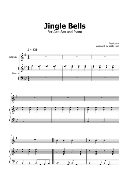 Jingle Bells - Alto Sax and Piano image number null