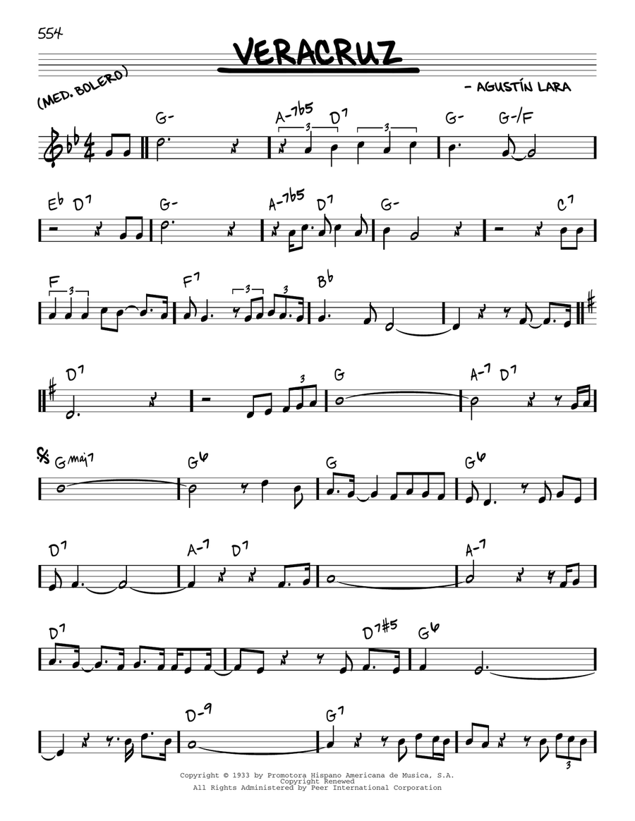 Veracruz Piano scores gallery preview page 1