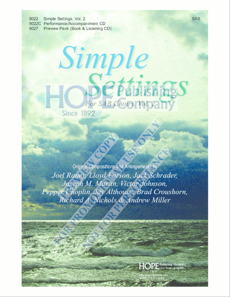 Simple Settings for SAB Choirs, Vol. 2 3-Part scores gallery preview page 2