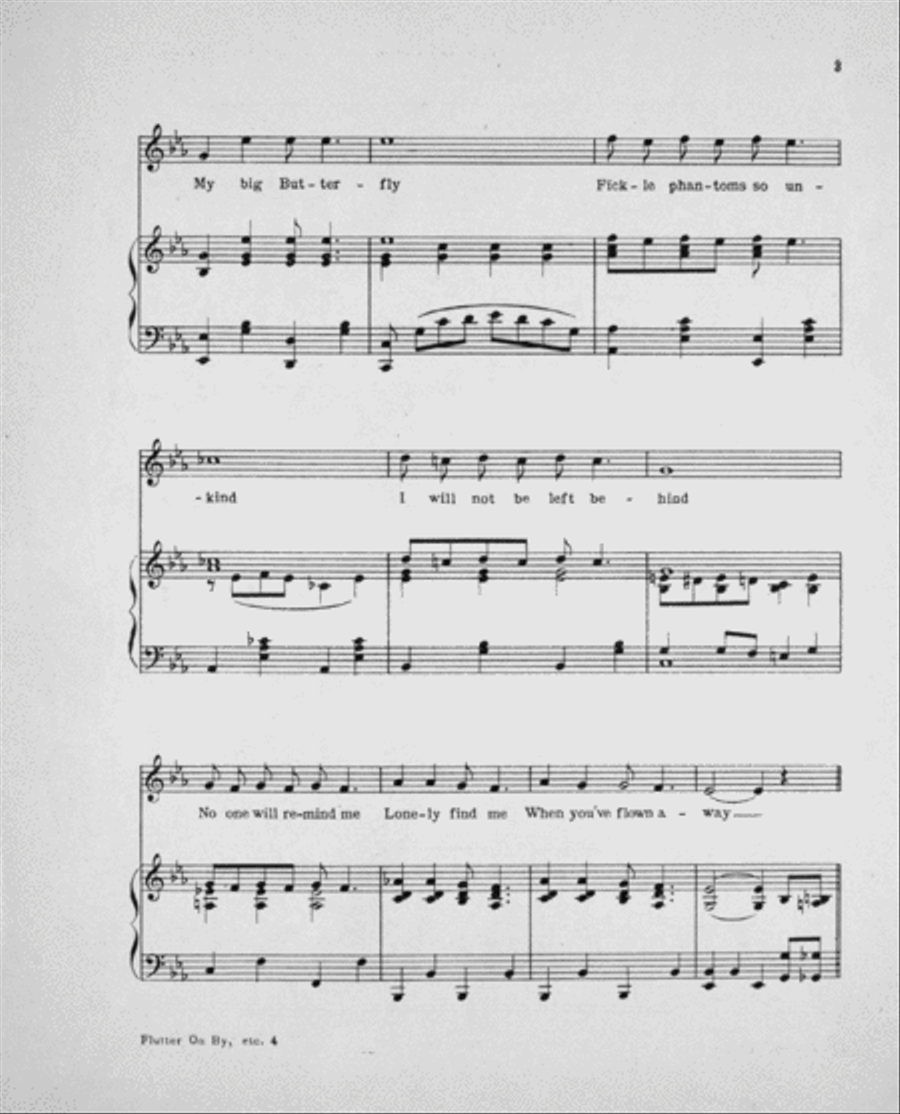 Flutter on By My Broadway Butterfly Voice scores gallery preview page 3