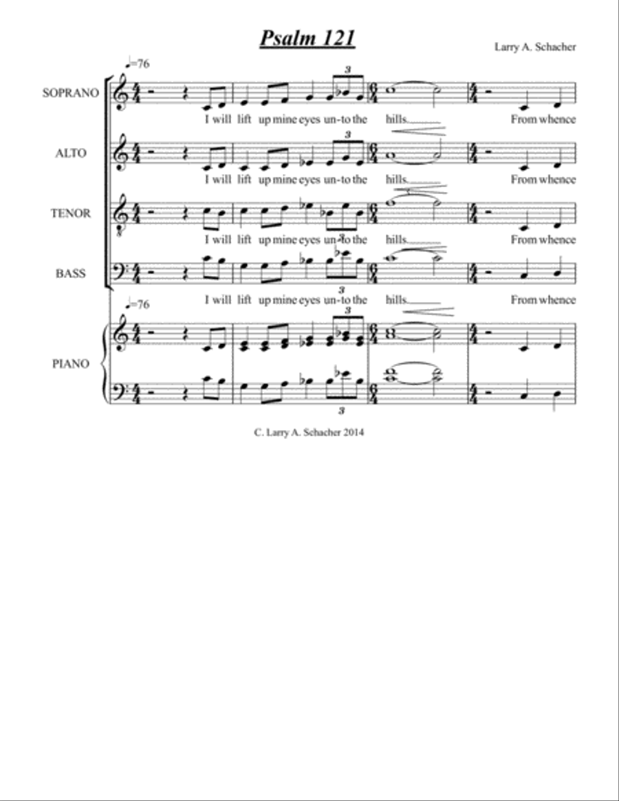 Psalm 121 Choir scores gallery preview page 1