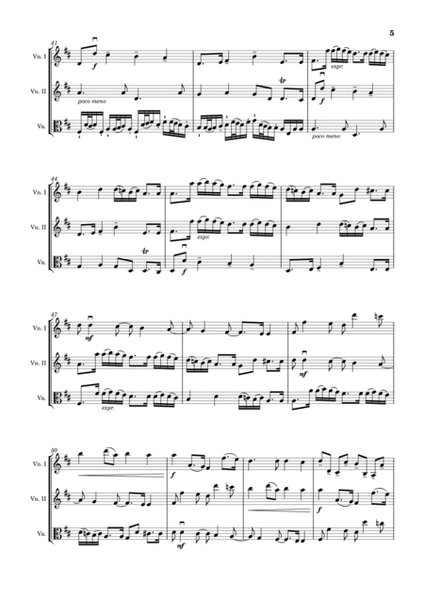 Johann Pachelbel - Canon in D Major, P.37; T.337. Arrangement for Violin Duet and Viola. image number null