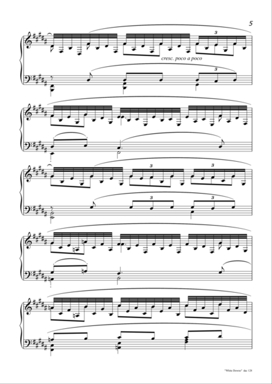 White Downs Piano Solo scores gallery preview page 5