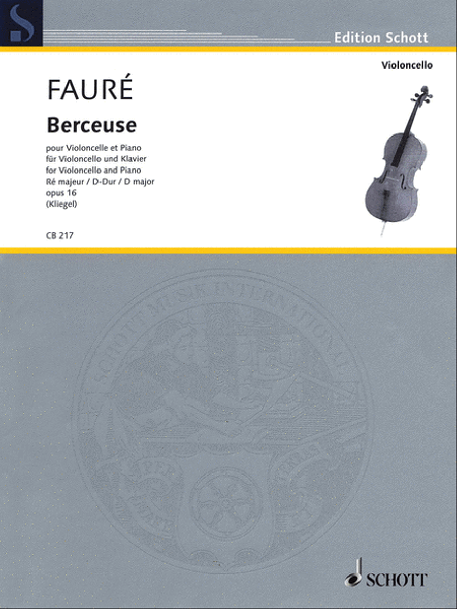 Berceuse in D Major, Op. 16 Piano Accompaniment scores gallery preview page 1