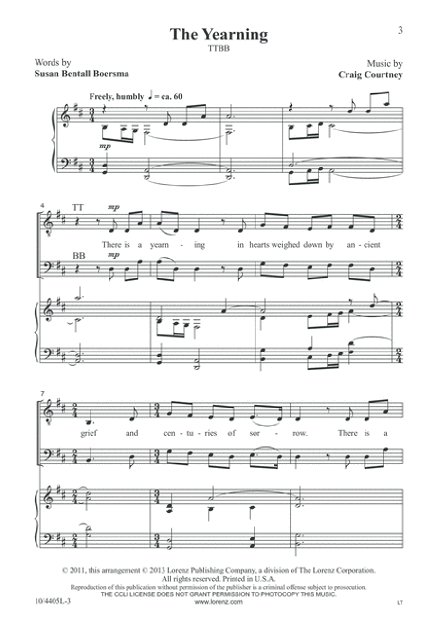 The Yearning The Yearning TTBB scores gallery preview page 3