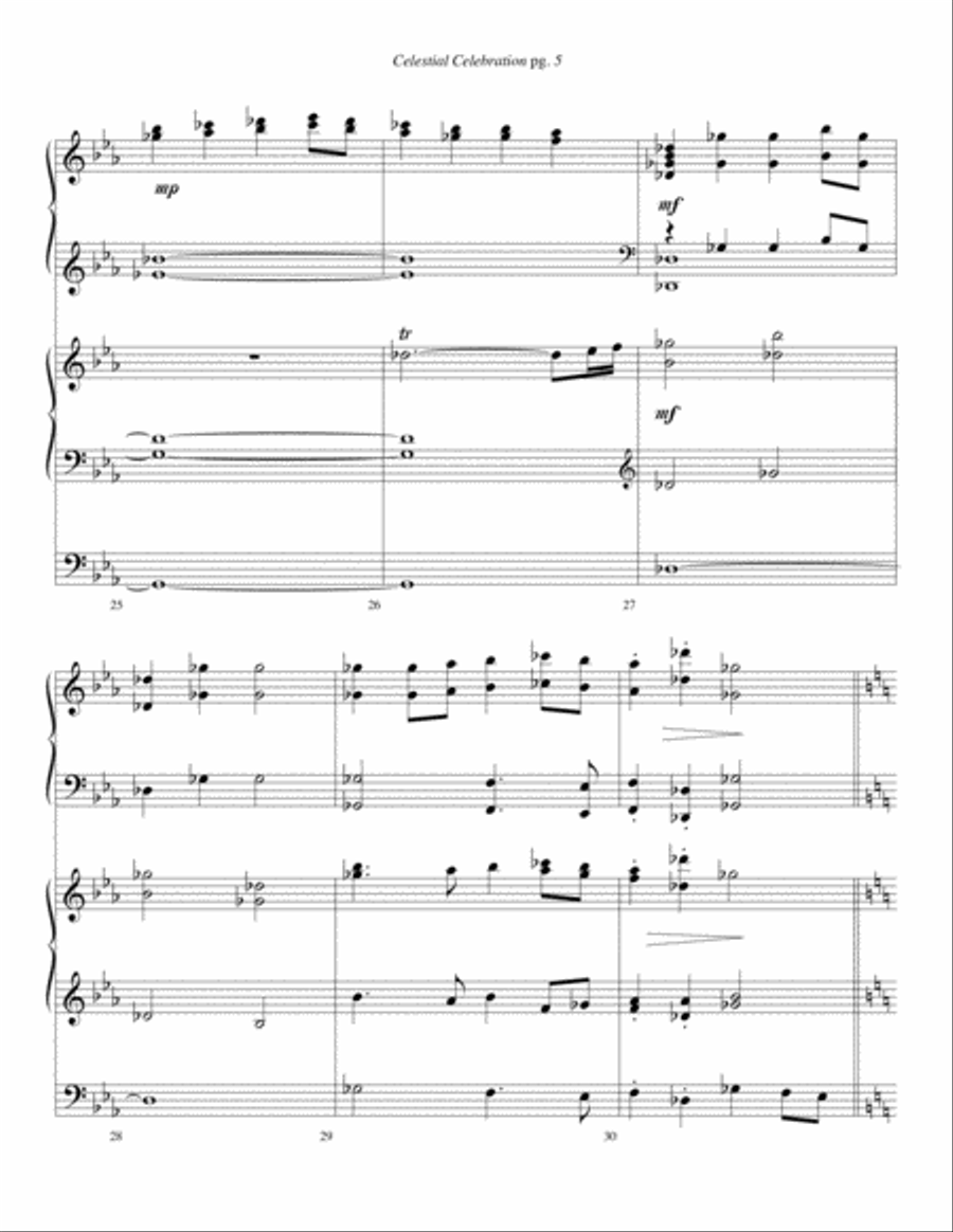 Celestial Celebration--Piano-Organ duet Celestial Celebration--Piano-Organ duet Piano scores gallery preview page 6