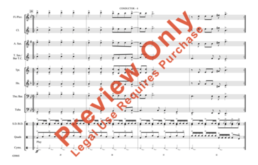 Too Close Marching Band scores gallery preview page 7