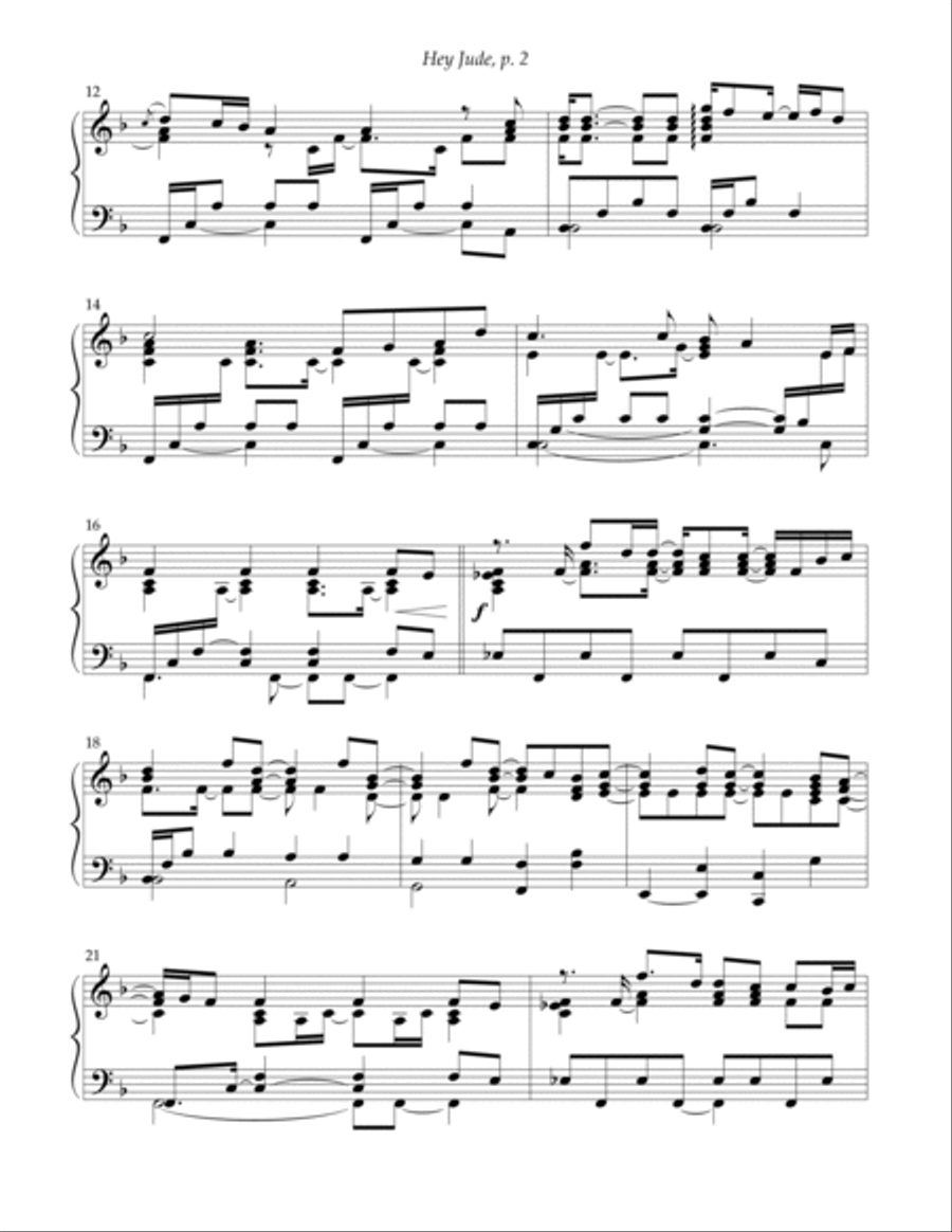 Hey Jude Hey Jude Piano Solo scores gallery preview page 2