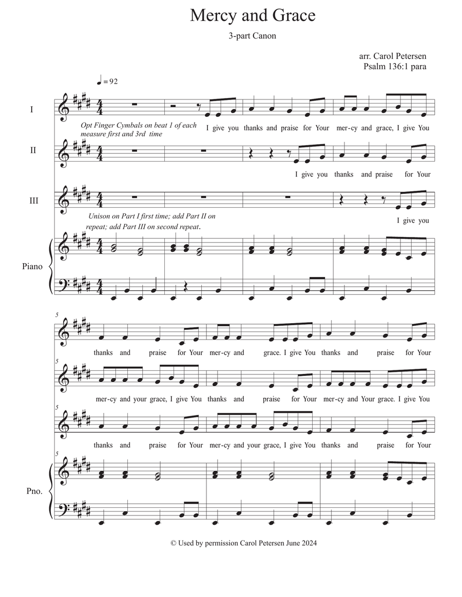 Mercy and Grace 3-Part scores gallery preview page 1