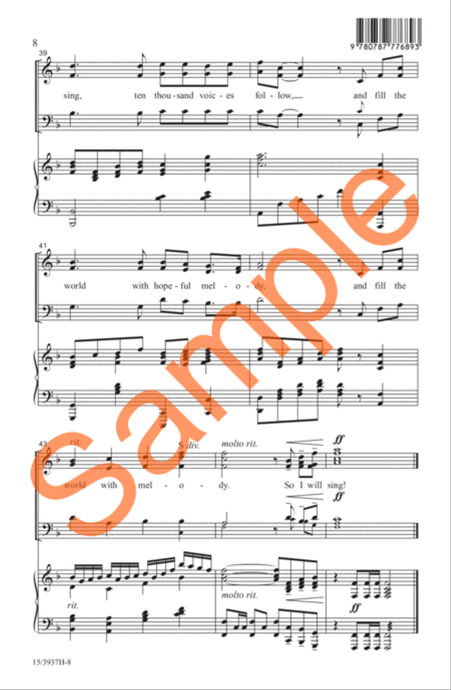 When I Sing When I Sing 3-Part scores gallery preview page 8