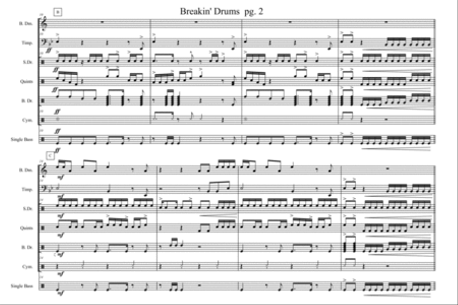 Brakin' Drums Marching Band scores gallery preview page 3