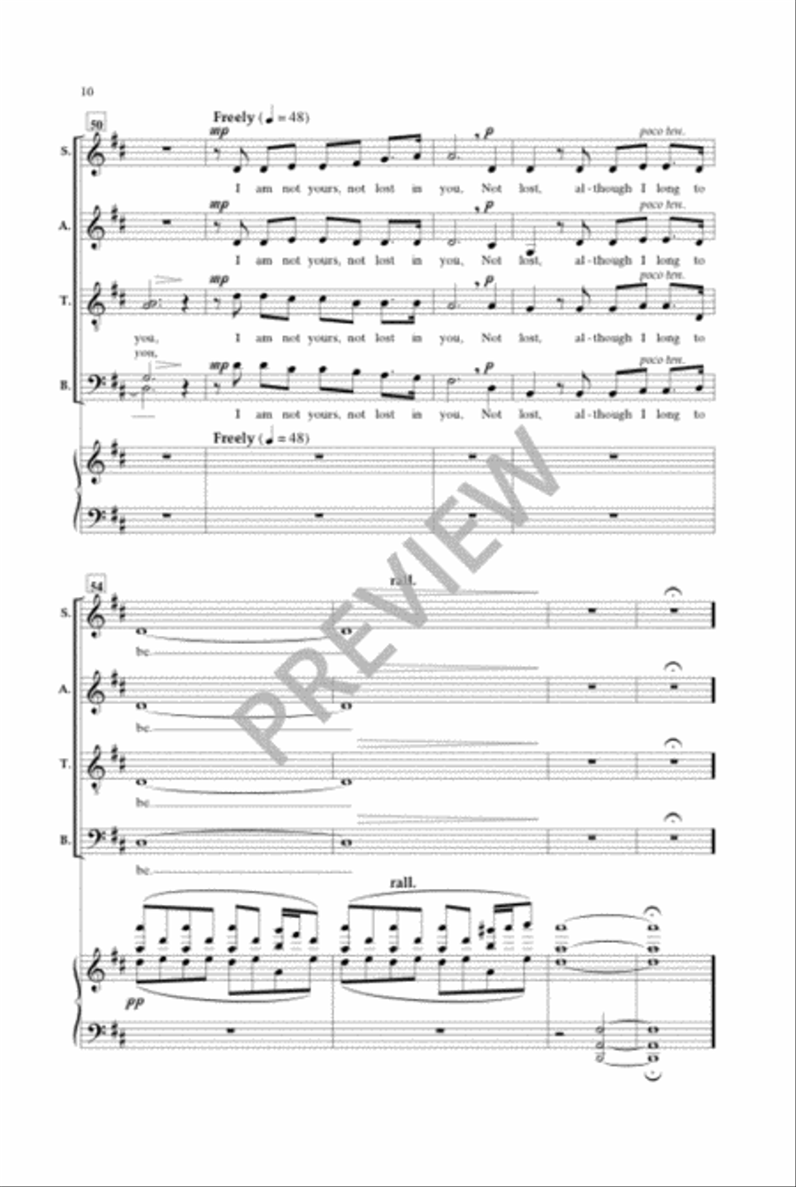 I Am Not Yours (SATB divisi) image number null