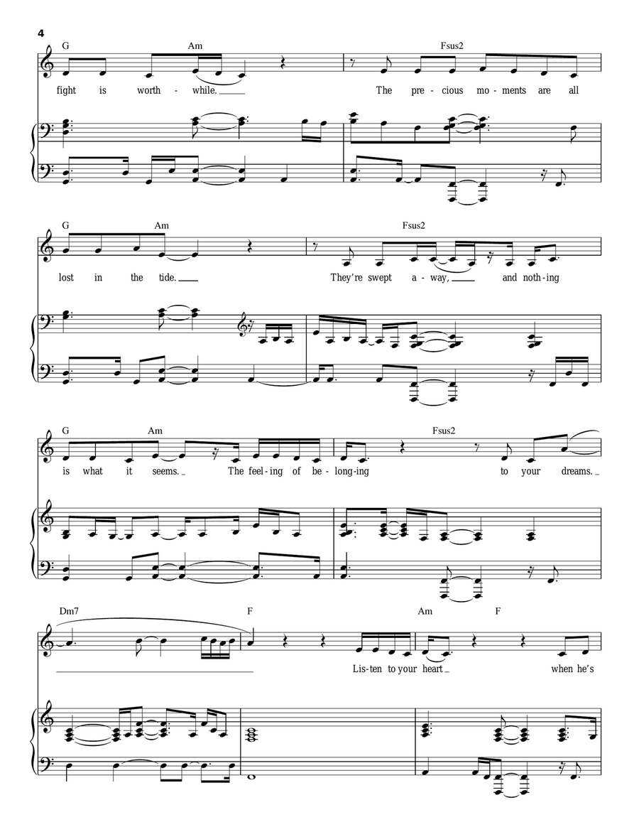 Listen To Your Heart Piano, Vocal scores gallery preview page 4