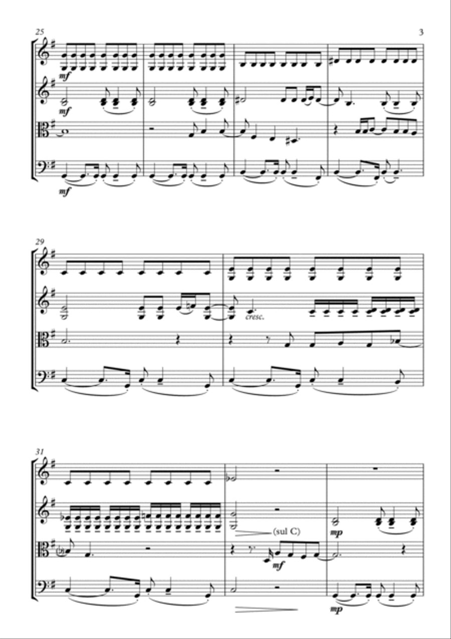 Creep String Quartet scores gallery preview page 3