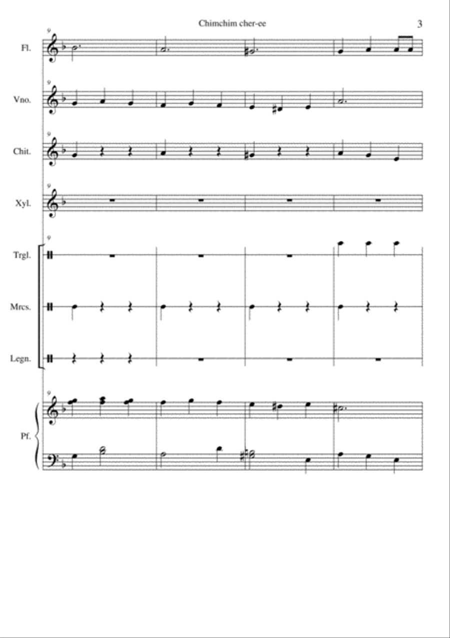 Chim Chim Cher-ee from Walt Disney's MARY POPPINS Small Ensemble scores gallery preview page 3